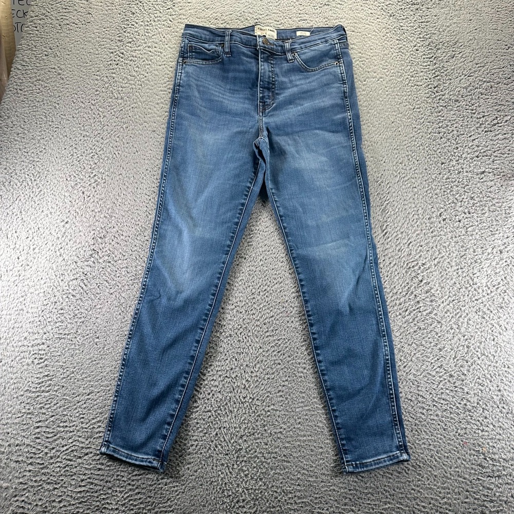 Kirkland Signature Jeans Womens 8 Blue Denim‎ Skinny High-Rise Faded Workwear